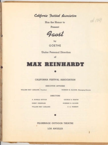 1938 Faust Souvenir Program Ford Theatres Collection-2